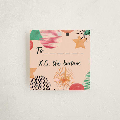 This is a confetti gift tags by Yeye62 called pink confetti printing on signature in tag