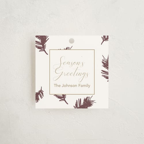 This is a cocoa gift tags by Catherine Beattie called winter gift wrap collection #12 printing on signature in tag