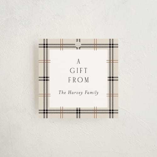 This is a vanilla gift tags by Cindy Reynolds called window pane printing on signature in tag