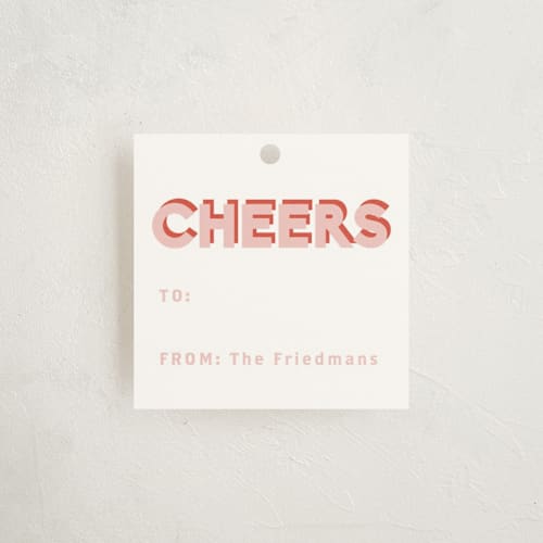 This is a gumdrop gift tags with standard by Olivia Kanaley Inman called year of cheer printing on signature in tag