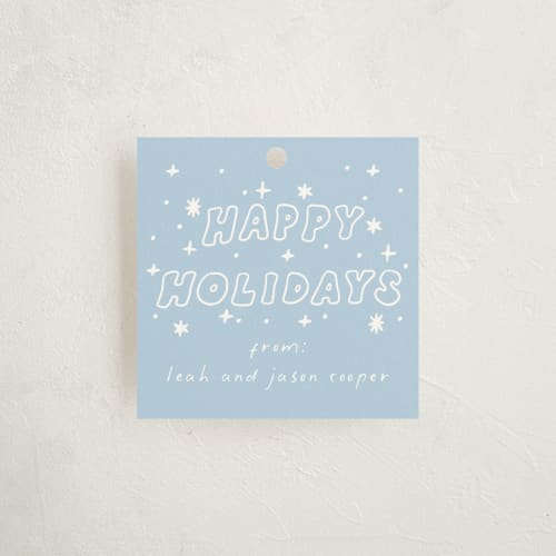 This is a sky gift tags by Everett Paper Goods called pizazz printing on signature in tag