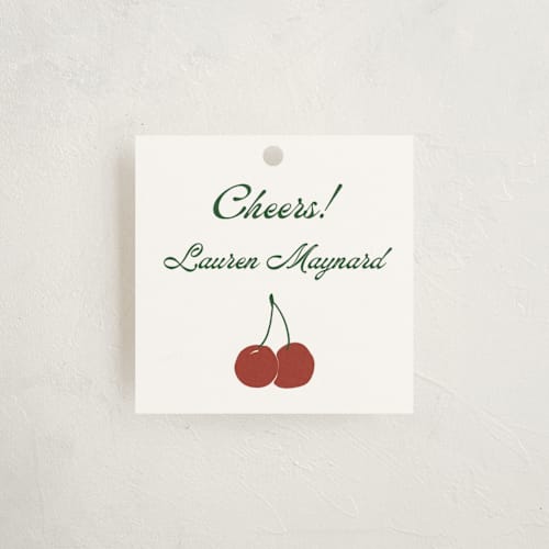 This is a cherry gift tags with standard by Inkblot Design called cheery cherry printing on signature in tag