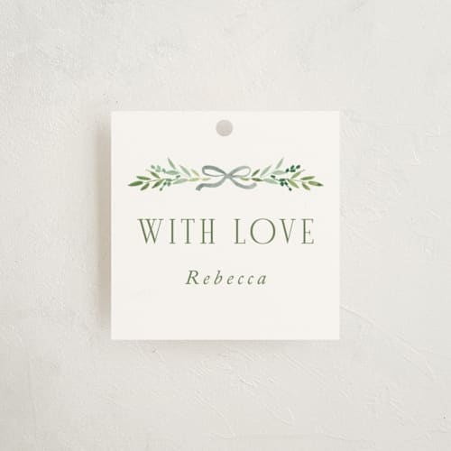 This is a meadow baby shower favor tags with standard by Petra Kern called little bebe printing on signature in tag