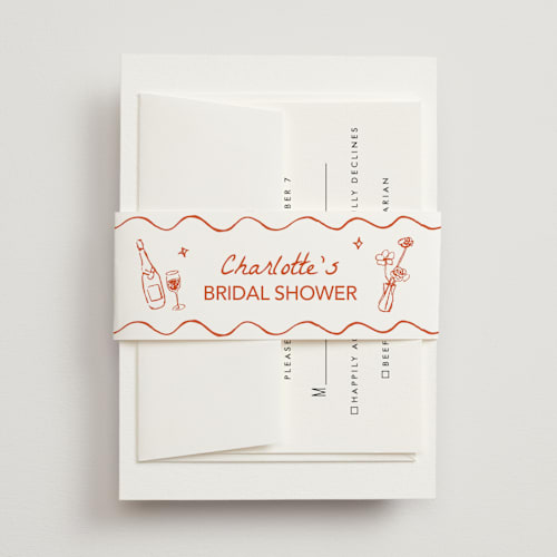 This is a verona sunset belly bands with standard by Cass Loh called chic soirée printing on signature text in belly band