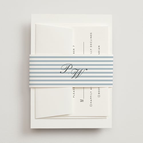 This is a sky belly bands with standard by Sara Hicks Malone called briland printing on signature text in belly band