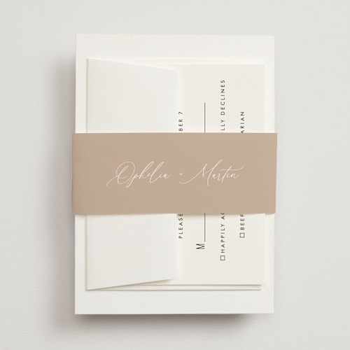 This is a dusty rose belly bands with standard by Kelly Schmidt called ophelia printing on signature text in belly band