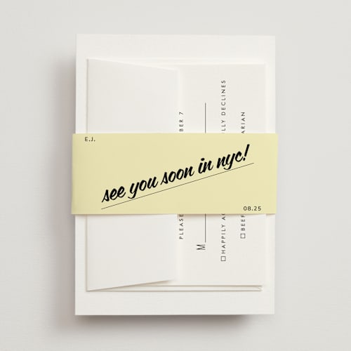 This is a butter belly bands with standard by Studio Suku called courthouse printing on signature text in belly band