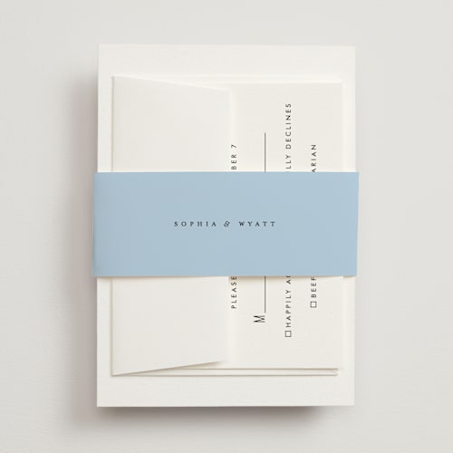 This is a sky belly bands with standard by Blustery August called tarte tatin printing on signature text in belly band