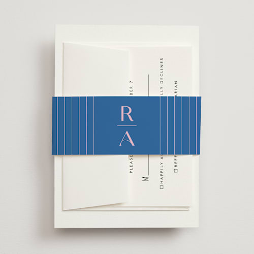 This is a marseille belly bands with standard by Claudia Orengo called connected printing on signature text in belly band