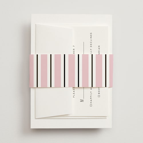 This is a peony belly bands with standard by Megan Davis called nola printing on signature text in belly band