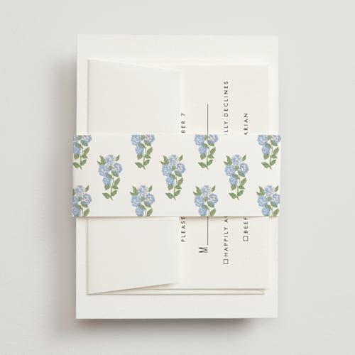 This is a ocean belly bands with standard by Creo Study called pillowy border printing on signature text in belly band