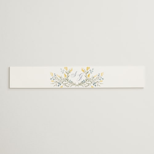 This is a spring belly bands with standard by Petra Kern called monogrammed printing on signature text in belly band