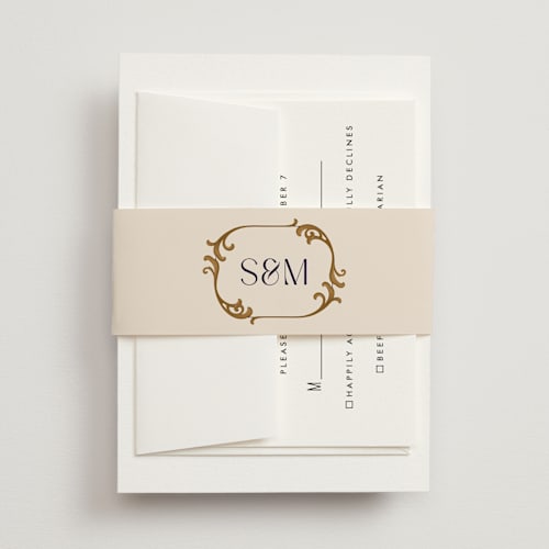 This is a cerulean belly bands with standard by GeekInk Design called gilded printing on signature text in belly band