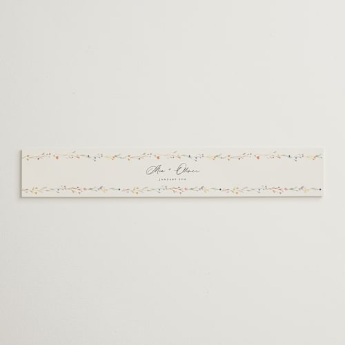 This is a snow belly bands with standard by Lori Wemple called delicate florals printing on signature text in belly band