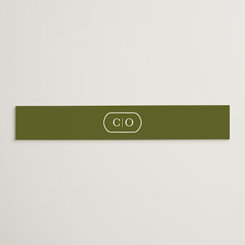This is a summer belly bands with standard by Angela Marzuki called garland monogram printing on signature text in belly band