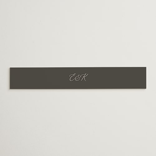 This is a tuxedo belly bands with standard by Corinne Malesic called bow printing on signature text in belly band