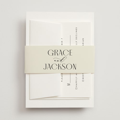This is a ecru belly bands with standard by That Girl Press called commonwealth printing on signature text in belly band