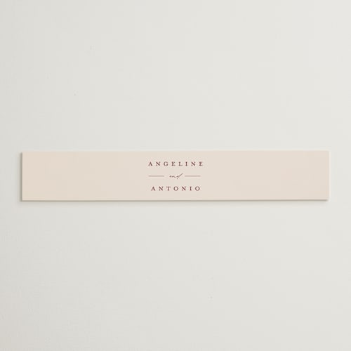 This is a mauve belly bands with standard by Erica Krystek called chantilly printing on signature text in belly band