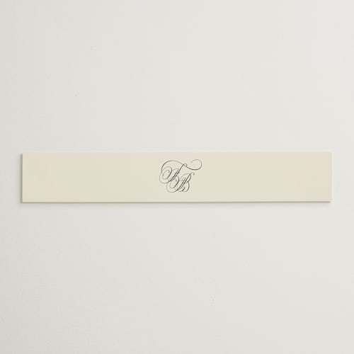 This is a oreo creme belly bands with standard by Design Lotus called wonderful tonight printing on signature text in belly band