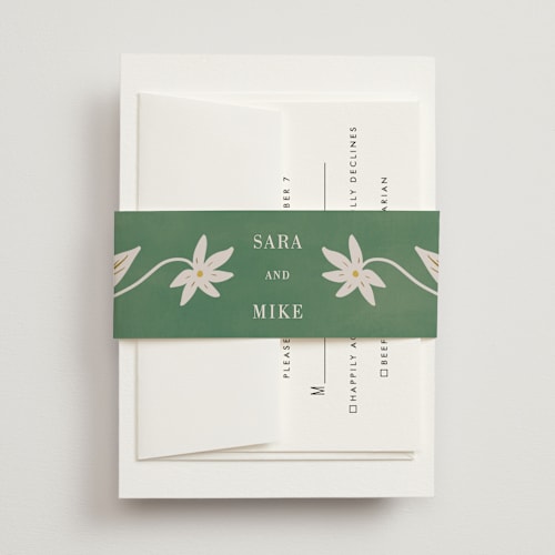 This is a emerald belly bands with standard by Ani Somi called friendly flowers printing on signature text in belly band