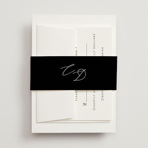 This is a onyx belly bands with standard by Jennifer Postorino called graceful printing on signature text in belly band