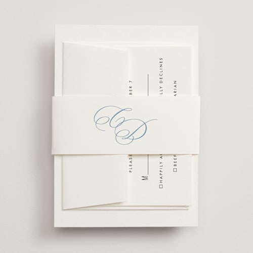 This is a sky belly bands with standard by Creo Study called aristocratic printing on signature text in belly band