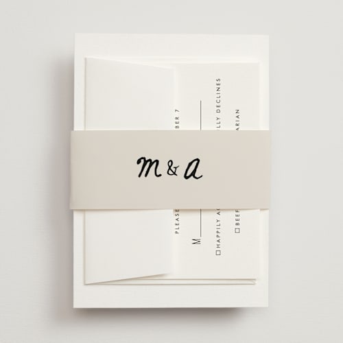 This is a lace belly bands with standard by Cass Loh called simple monogram printing on signature text in belly band