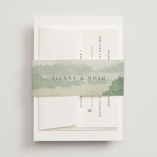 This is a meadow belly bands with standard by Elly called the vow printing on signature text in belly band