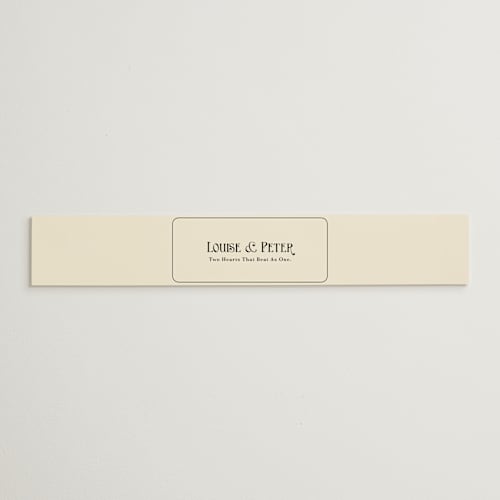 This is a champagne belly bands with standard by Helena Vitto called red hearts printing on signature text in belly band