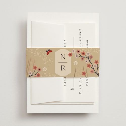 This is a rose belly bands with standard by Jennifer Holbrook called japanese textile printing on signature text in belly band