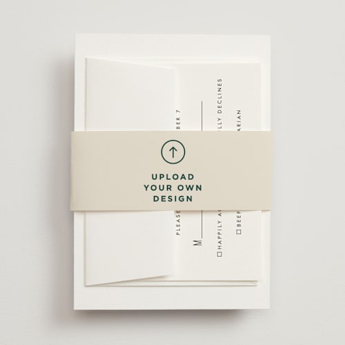 This is a a belly bands with standard by Minted called upload your own design printing on signature text in belly band