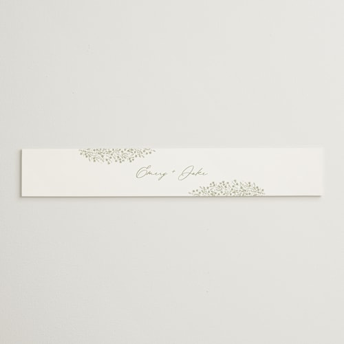 This is a leaf belly bands with standard by Kristie Kern called villa printing on signature text in belly band