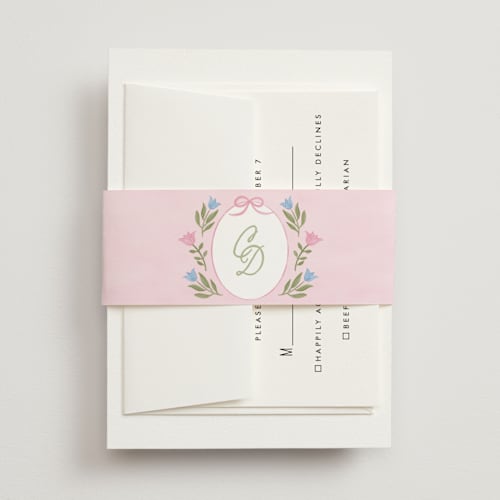 This is a garden belly bands with standard by Creo Study called folk garden printing on signature text in belly band