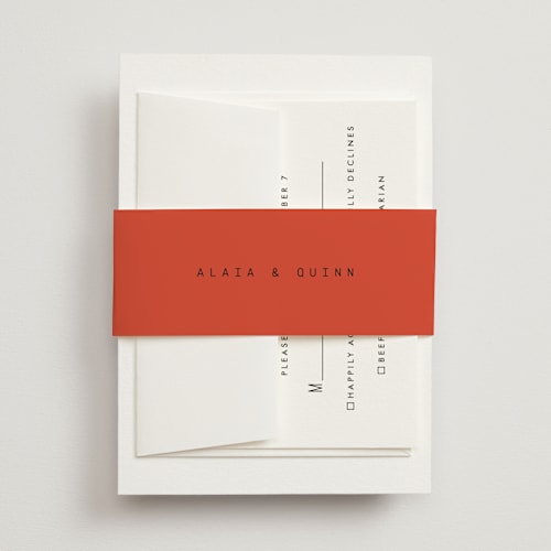 This is a verona sunset belly bands with standard by Blustery August called alaia printing on signature text in belly band
