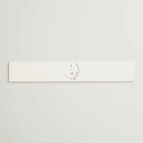 This is a cotton belly bands with foil pressed by Amy Kross called vine wrap printing on signature text in belly band