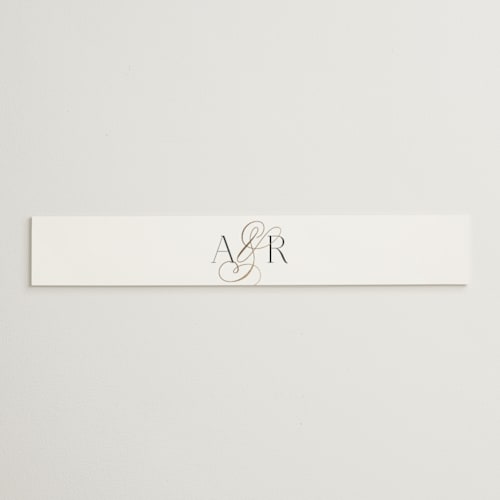 This is a chantilly belly bands with foil pressed by Jessica Williams called initialed printing on signature text in belly band