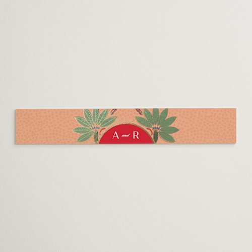 This is a sindoor belly bands with foil pressed by Creo Study called indian garden printing on signature text in belly band