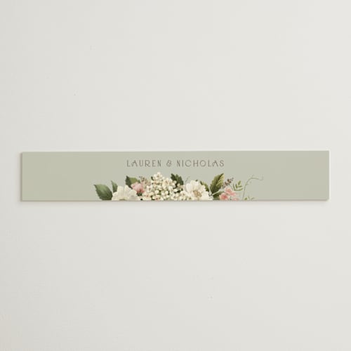 This is a moss belly bands with foil pressed by Chris Griffith called floral tribute printing on signature text in belly band