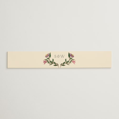 This is a midnight garden belly bands with foil pressed by Simona Camp called gilded tapestry printing on signature text in belly band