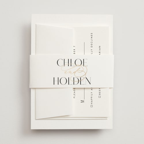 This is a sugar belly bands with foil pressed by Jessica Williams called idyllic printing on signature text in belly band