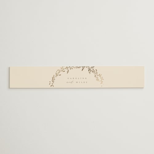 This is a sand belly bands with foil pressed by Creo Study called leafy garland printing on signature text in belly band