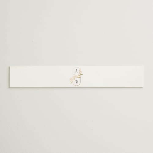 This is a chantilly belly bands with foil pressed by Jessica Williams called vining printing on signature text in belly band