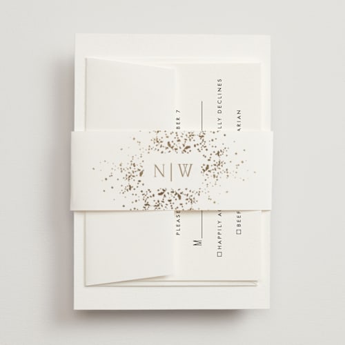 This is a dove belly bands with foil pressed by Meggy Masters called effervescent printing on signature text in belly band