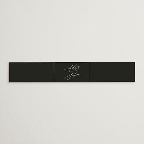 This is a truffle belly bands with foil pressed by Vera Lim called the arc printing on signature text in belly band