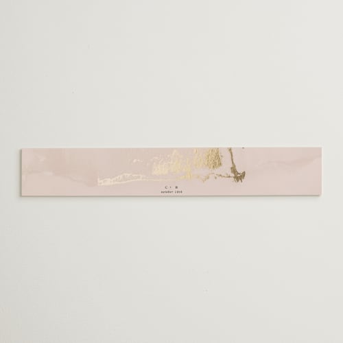 This is a latte belly bands with foil pressed by Lori Wemple called mountain printing on signature text in belly band