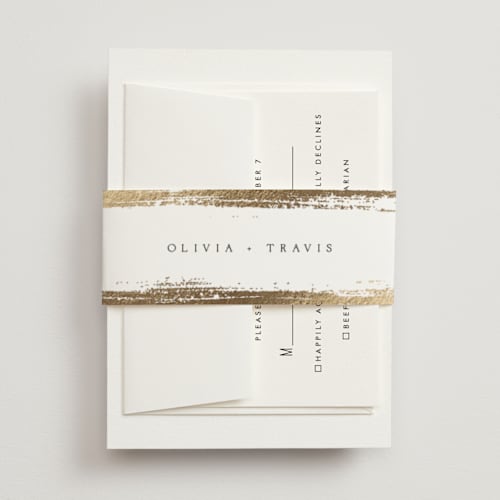 This is a silk belly bands with foil pressed by Kelly Schmidt called brushed edge printing on signature text in belly band