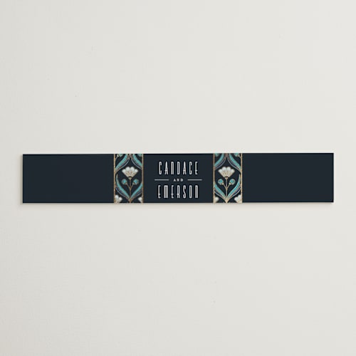 This is a cote d'azur belly bands with foil pressed by Ana de Sousa called deco pattern printing on signature text in belly band