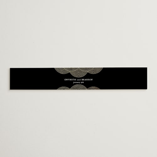 This is a onyx belly bands with foil pressed by Lori Wemple called ionic printing on signature text in belly band