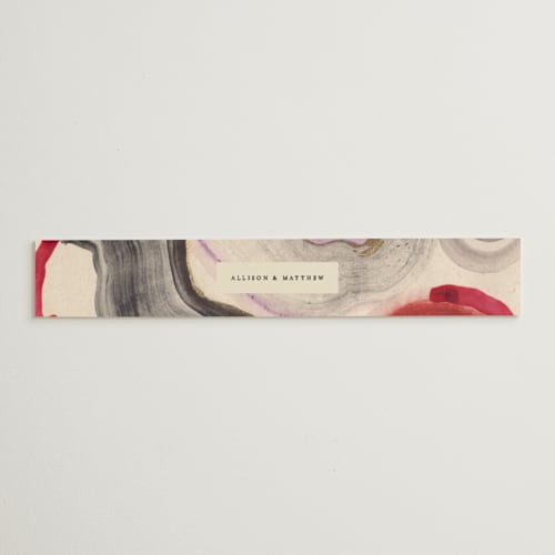 This is a gem belly bands with foil pressed by Sumak Studio called agate printing on signature text in belly band