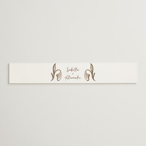 This is a blush belly bands with foil pressed by Ani Somi called bella bellissima printing on signature text in belly band